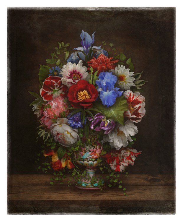 "Still Life With Flowers and Love" by Mia Makila, 2016 [digital collage]